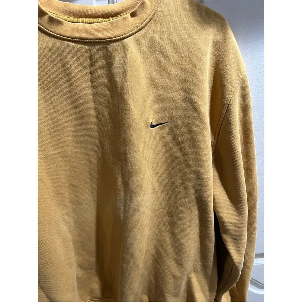 Vintage NIKE Crewneck Sweater Mustard Yellow Size XL